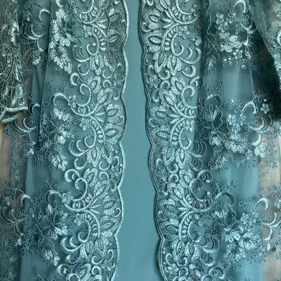 Alex Evenings Embroidered Three-Quarter Sleeve Shift Dress, size 8 - Picture 7 of 14